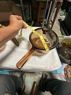 Vintage Pyrex Visions Amber Glass 1.5 Quart Saucepan with Lid